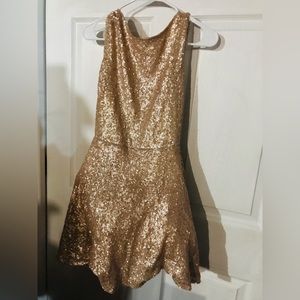 Tobi - Rose Gold Sequin Party Dress, Size S